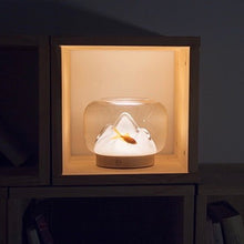 山形。無線充電木座玻璃燈 Mountain Glass Wireless LED Lamp