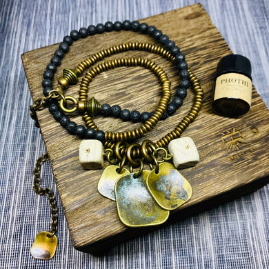 栄。擴香木香薰飾物 - 復古銅手鏈/頸鏈 Sakae Wood Diffuser Accessory - Copper strap